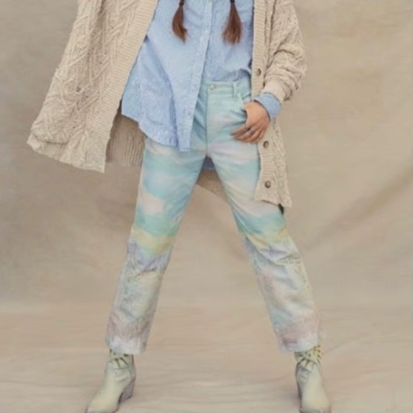Free People Maggie Scenic Jeans  in Multi size 25 NWT - Picture 2 of 5